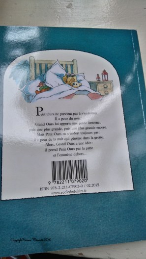tu ne dors pas petit ours dos