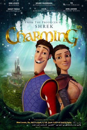 charming dessin animé affiche
